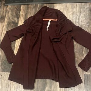 lululemon athletica Open-Front Shawl Collar Cardigan - Burgundy